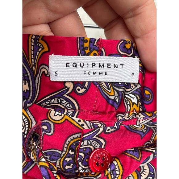 Equipment flowing paisley silk pants size small - Picture 5 of 10